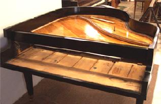 Piano case and soundboard